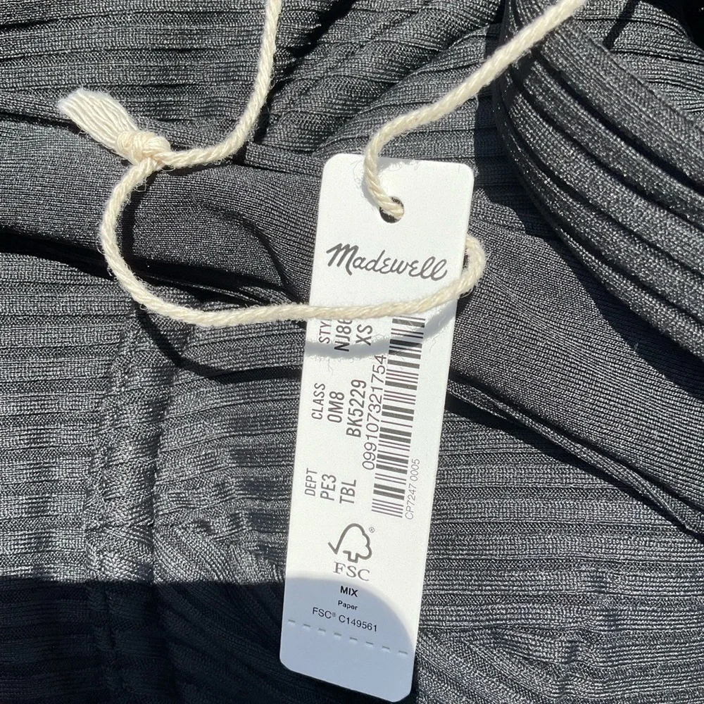 NWT Madewell Ribbed Underwire Open-back One Piece Suit